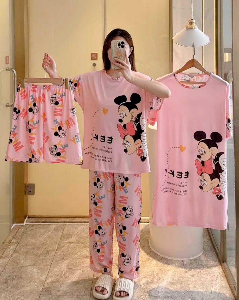 Set de Pijamas 3 Piezas "Sweet Love" – Edición Disney Mickey & Minnie